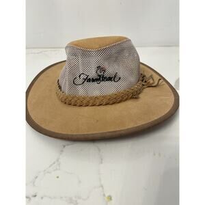Dorfman Pacific Safari Hat L 8,5" Unisex Faux Suede Brim Vent Western Festival